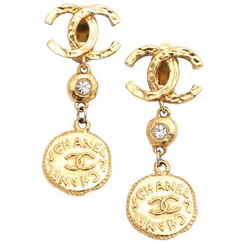 fake chanel long cc earrings|knockoff Chanel earrings.